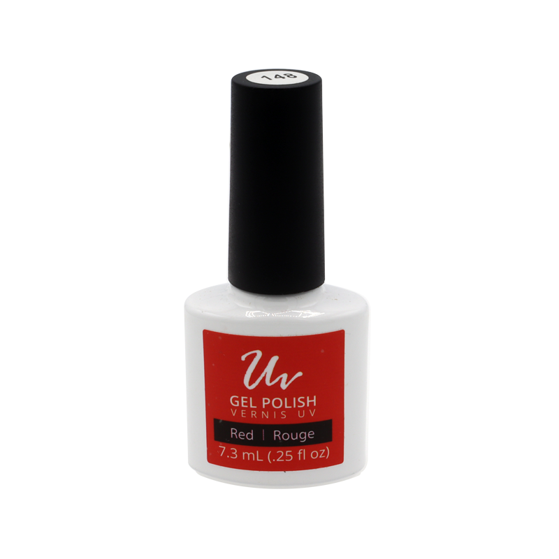 UV Gel Polish kit - Base coat, red colour and top coat