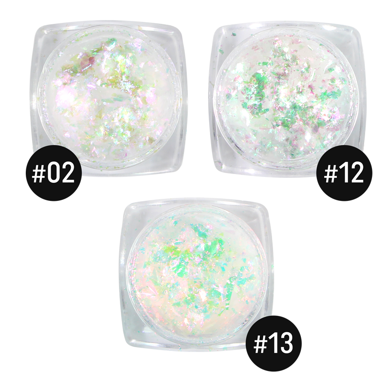 Flocons Opalescents Ensemble de 3 (TM02, TM12, TM13)