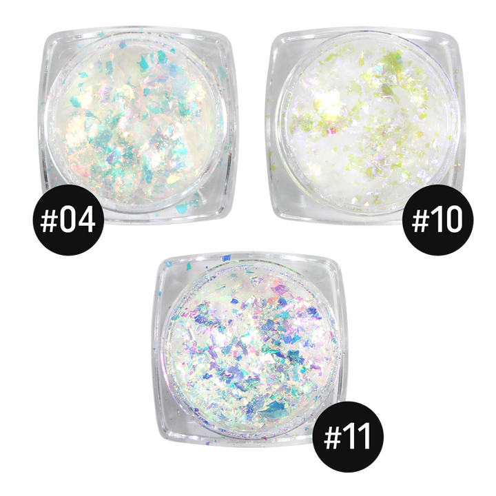 Flocons Opalescents Ensemble de 3 (TM04, TM10, TM11)