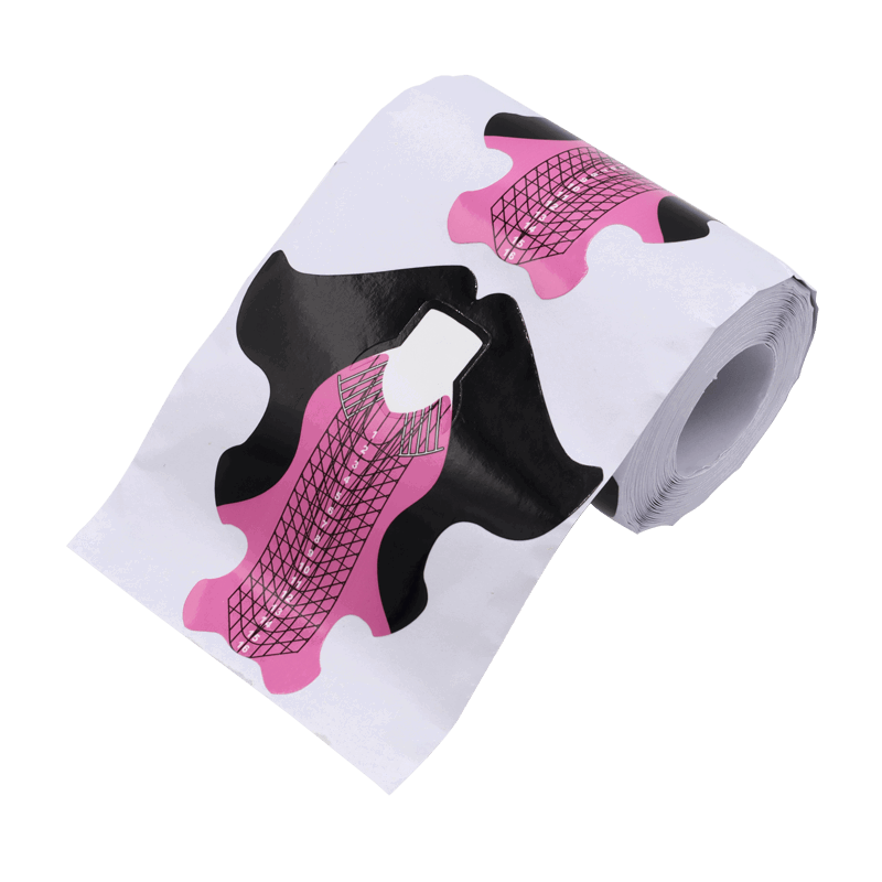 chablons Opaques pour Extensions Noir et Rose 16 - 100pcs
