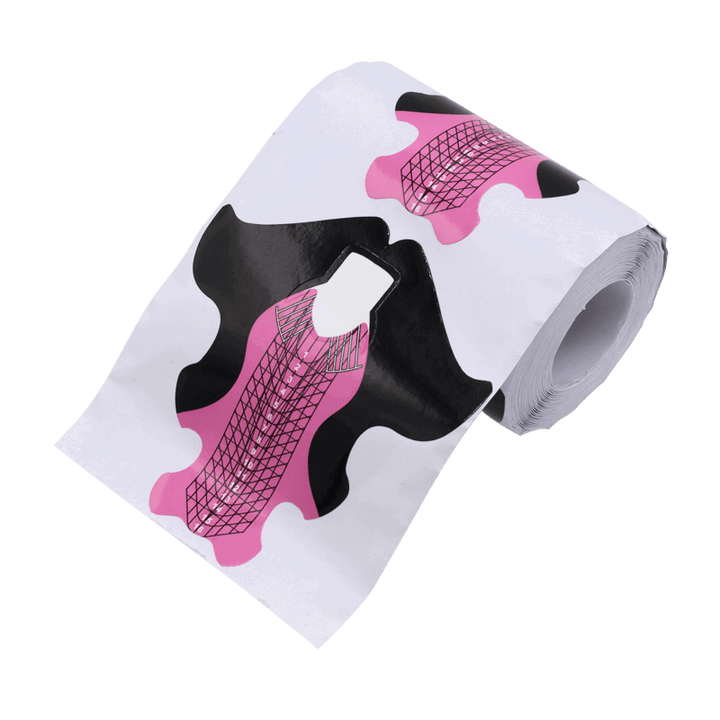 chablons Opaques pour Extensions Noir et Rose 16 - 100pcs