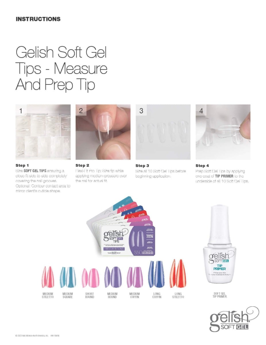 Gelish Soft Gel Tips - Measure tips