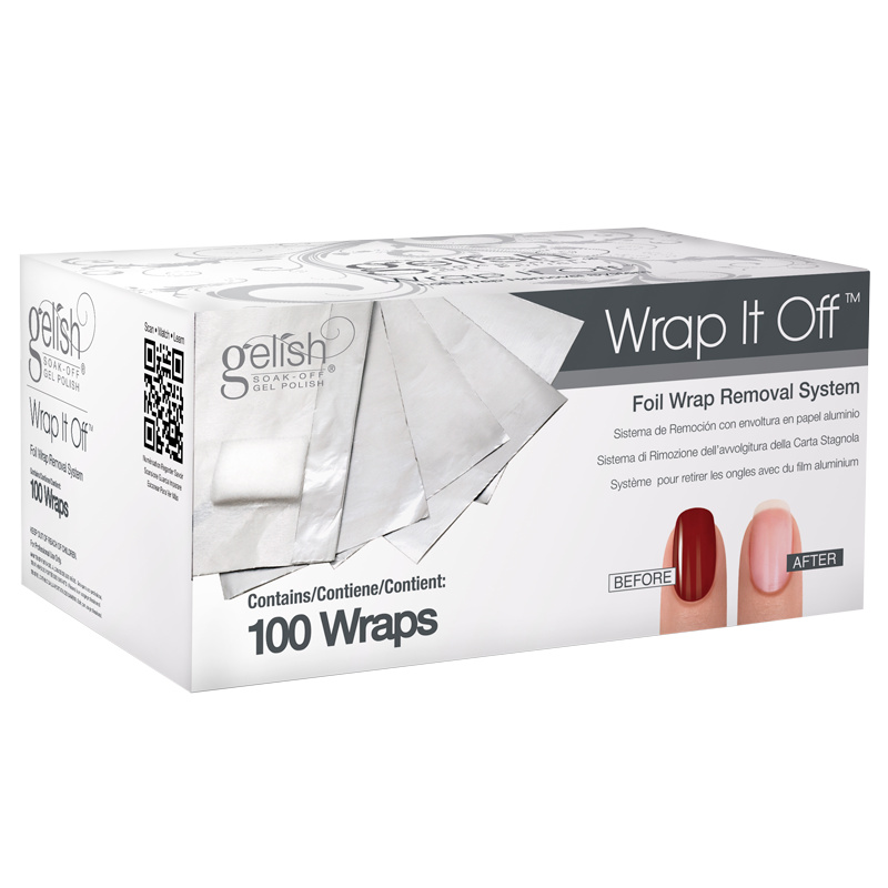 100 Gelish Wrap it Off papillotes d'Aluminium 