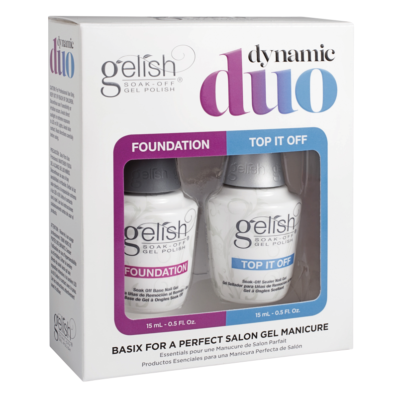 Gelish Vernis UV Dynamic Duo - Foundation + Top it Off