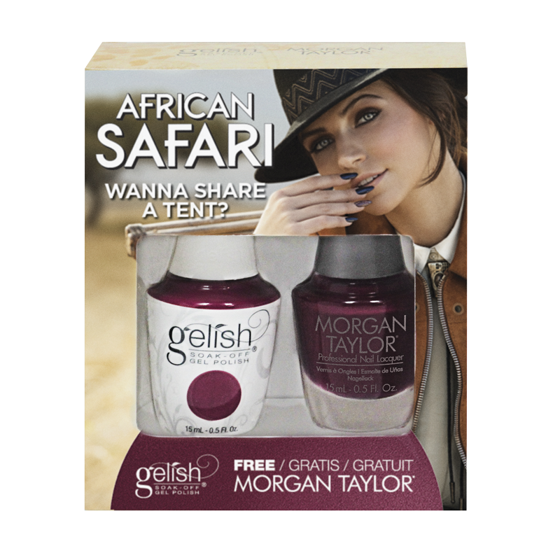Gelish Vernis UV + Morgan Taylor Wanna Share a Tent? 15 mL