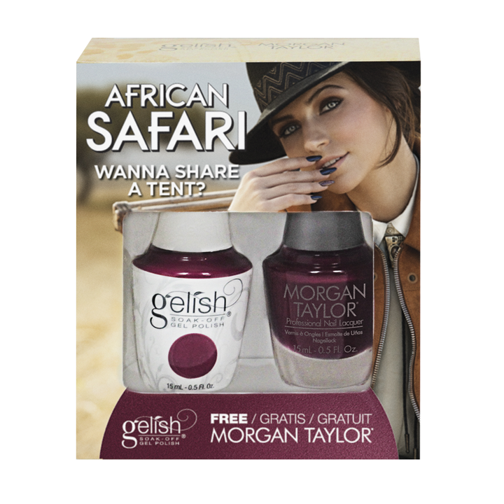 Gelish Vernis UV + Morgan Taylor Wanna Share a Tent? 15 mL