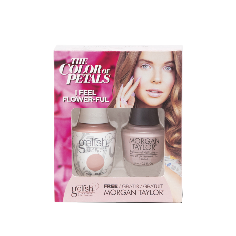 Gelish Vernis UV + Morgan Taylor I Feel Flower-Ful