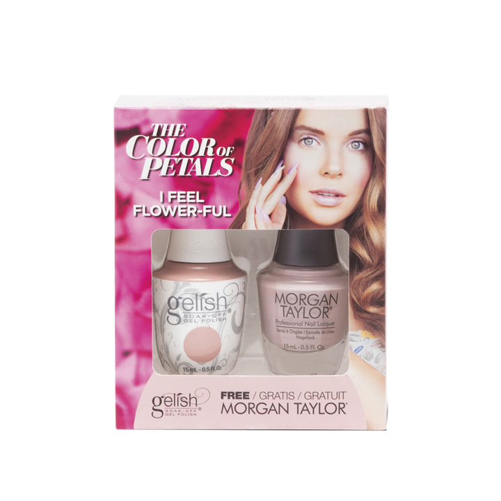 Gelish Vernis UV + Morgan Taylor I Feel Flower-Ful