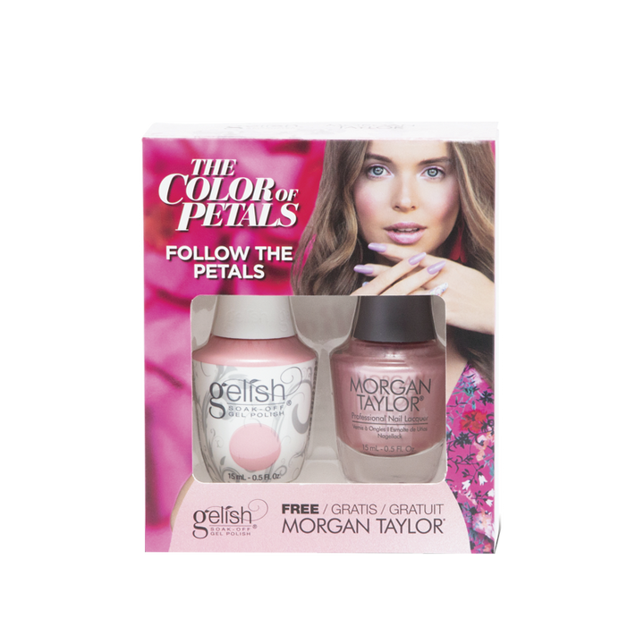 Gelish Vernis UV + Morgan Taylor Follow the Petals