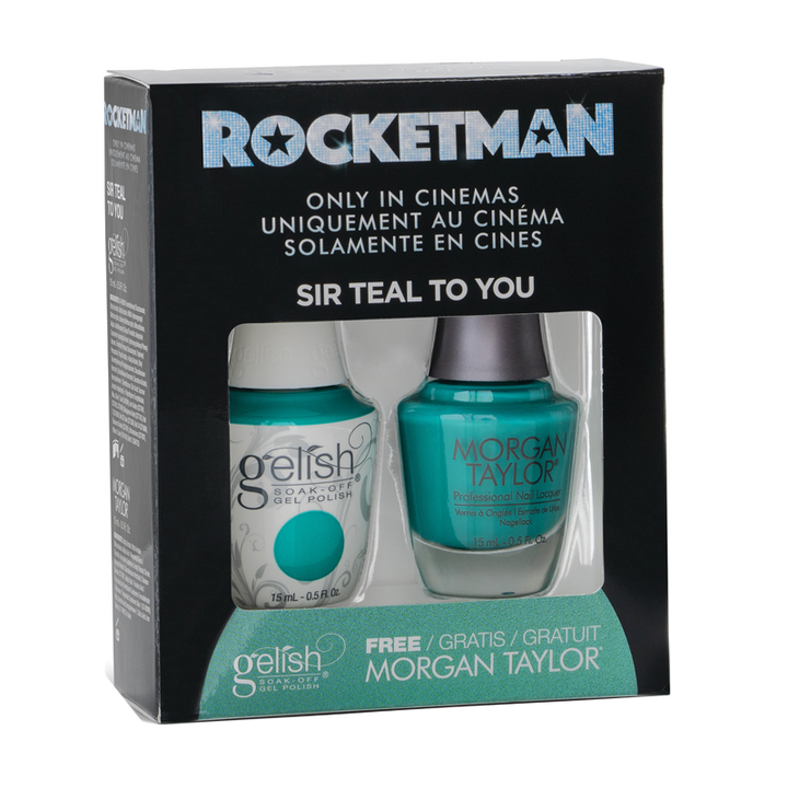 Gelish Vernis UV + Morgan Taylor Sir Teal to You