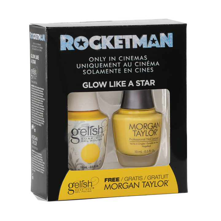 Gelish Vernis UV + Morgan Taylor Glow Like a Star