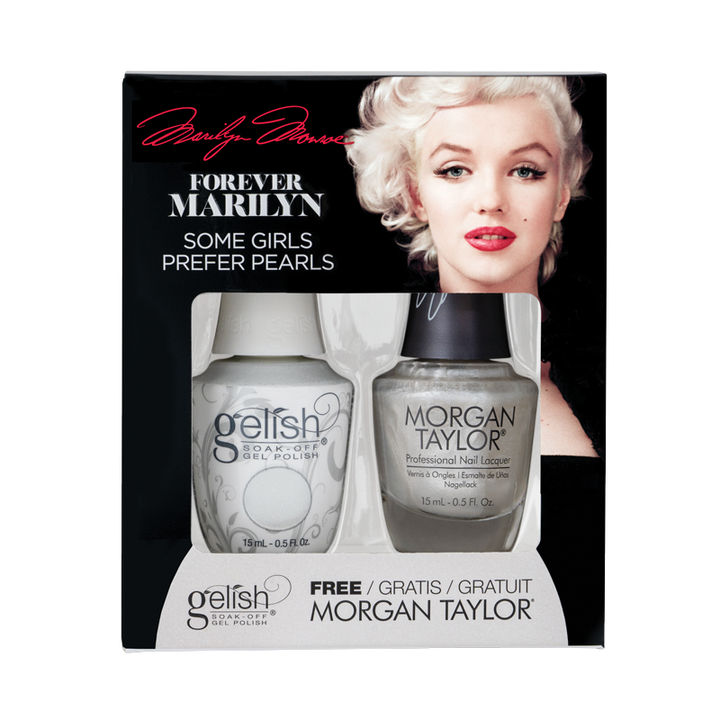 Gelish Vernis UV + Morgan Taylor Some Girls Prefer Pearls