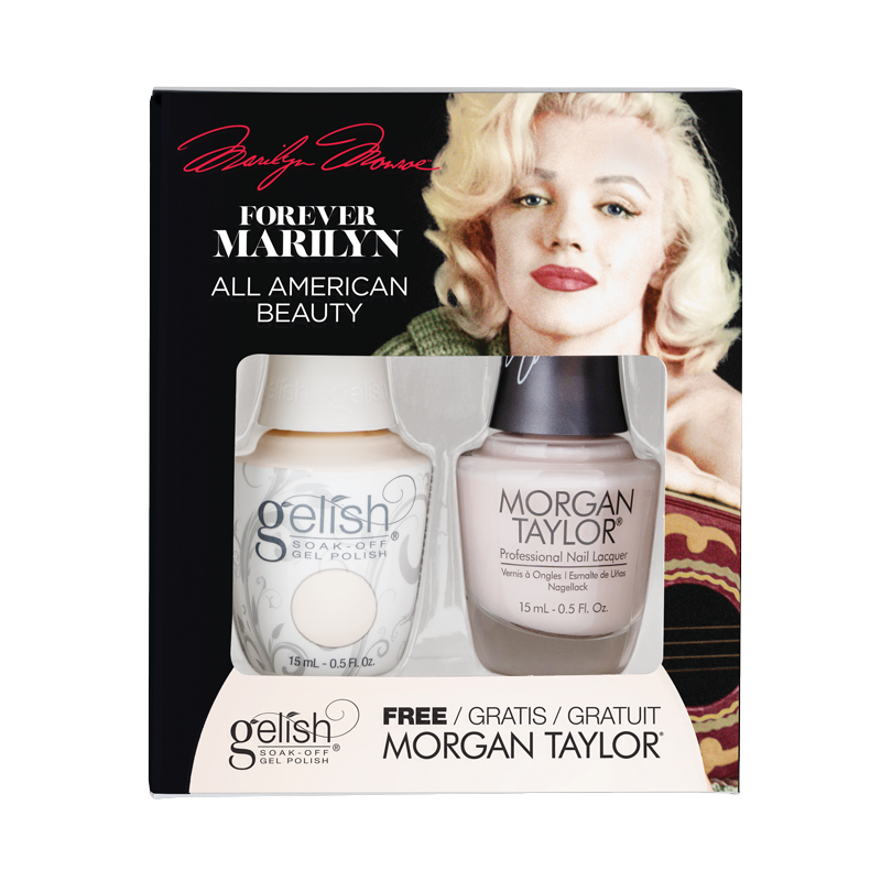 Gelish Vernis UV + Morgan Taylor All American Beauty