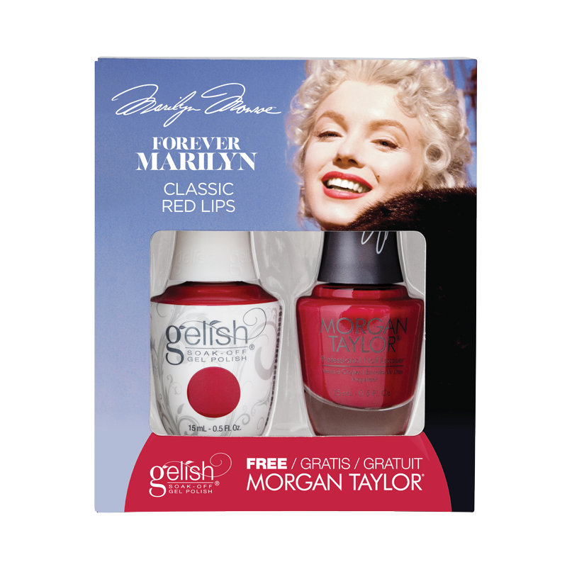 Gelish Vernis UV + Morgan Taylor Classic Red Lips