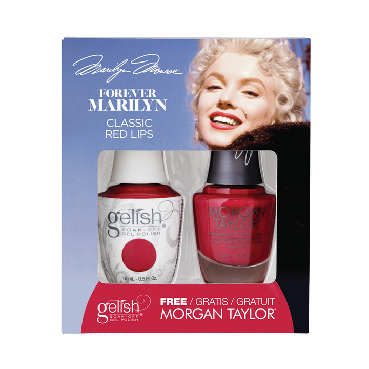 Gelish Vernis UV + Morgan Taylor Classic Red Lips