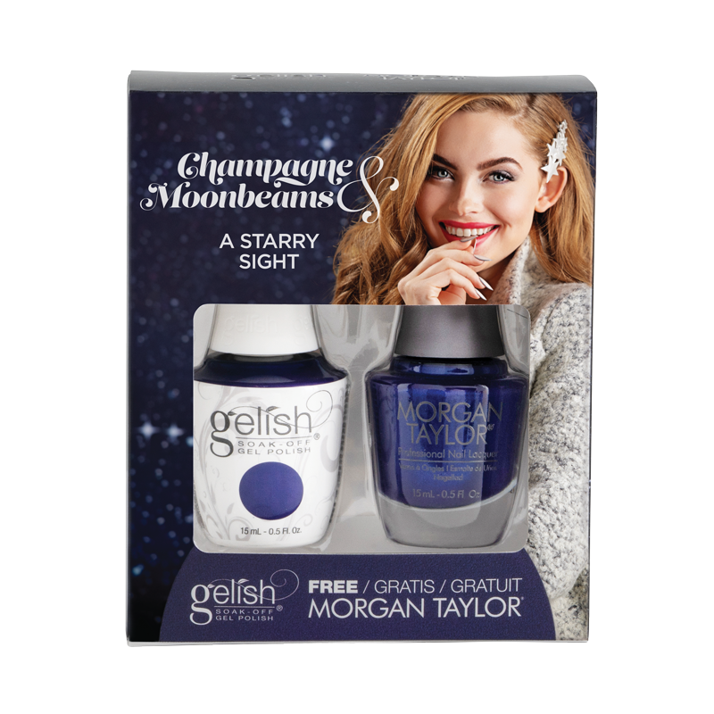 Gelish Vernis UV + Morgan Taylor A Starry Sight
