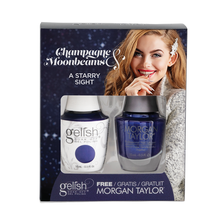 Gelish Vernis UV + Morgan Taylor A Starry Sight