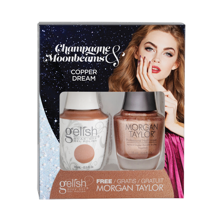 Gelish Vernis UV + Morgan Taylor Copper Dream