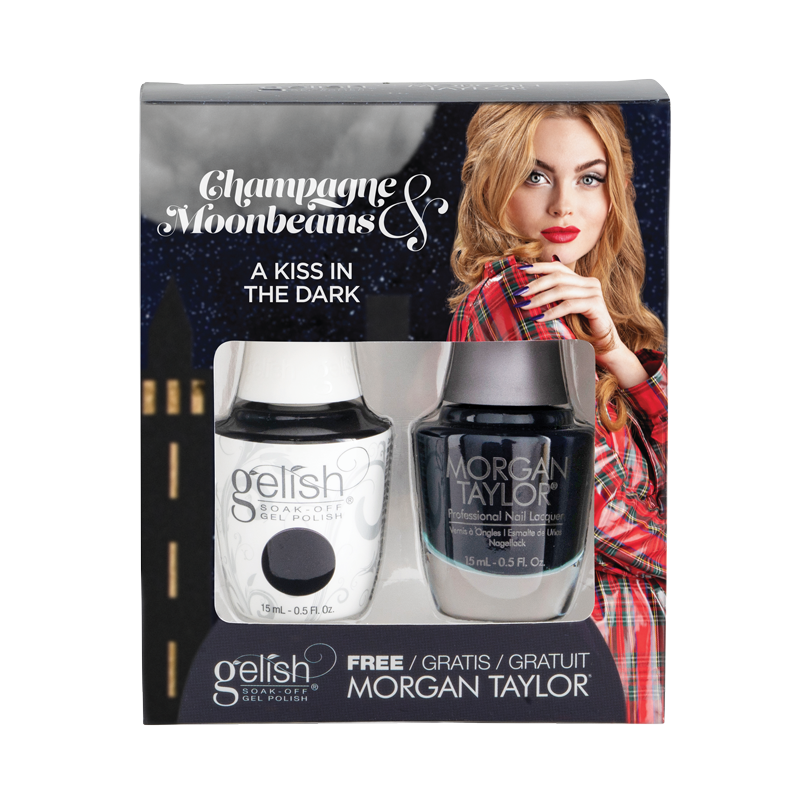 Gelish Vernis UV + Morgan Taylor A Kiss in the Dark