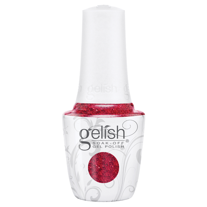 vernis gel Gelish Poinsettia Stardust Rouge Paillettes