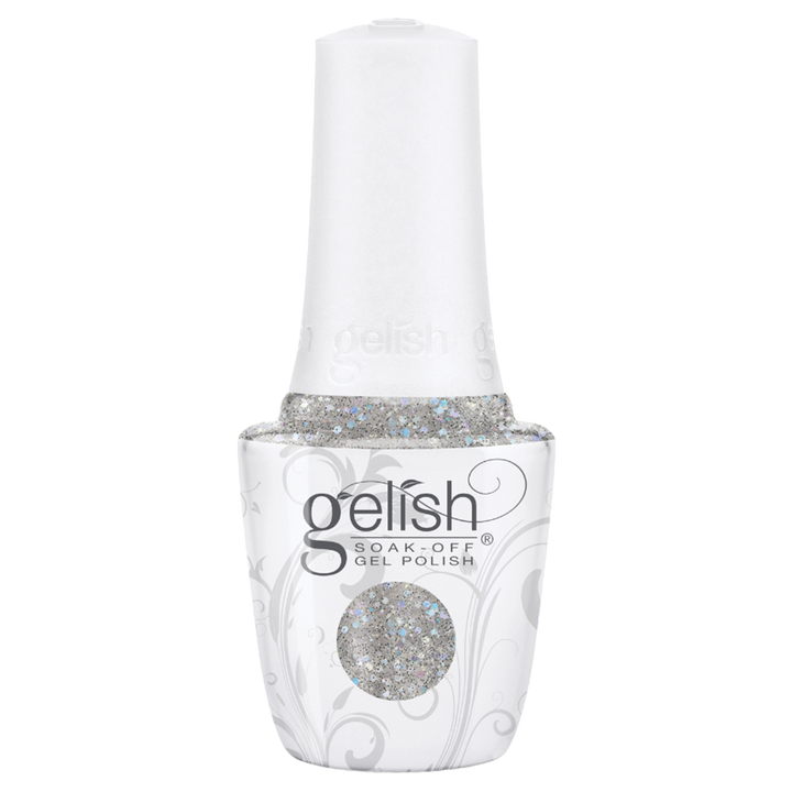 vernis gel Gelish Crystal Snowdrop Argent Paillettes