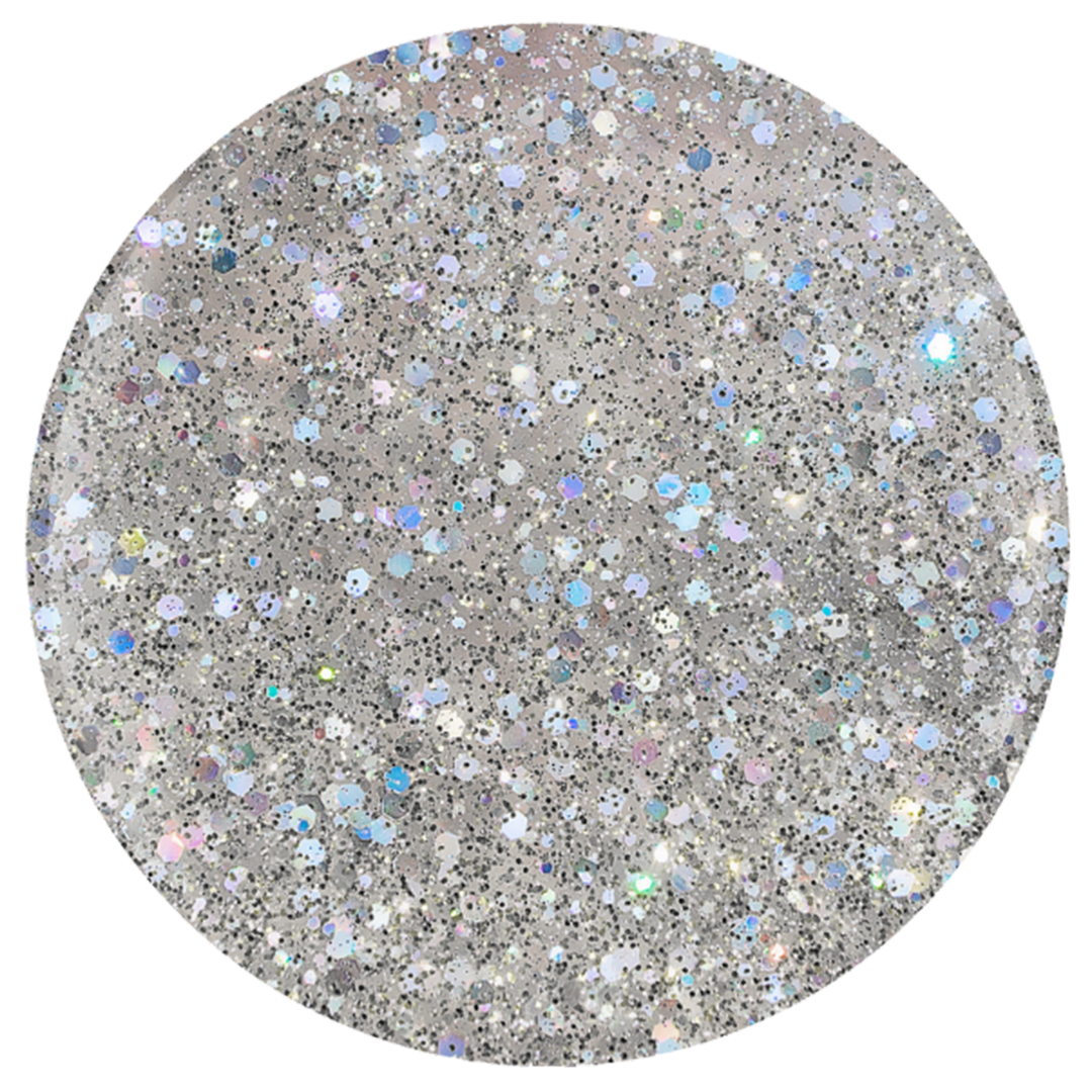 vernis gel Gelish Crystal Snowdrop Argent Paillettes