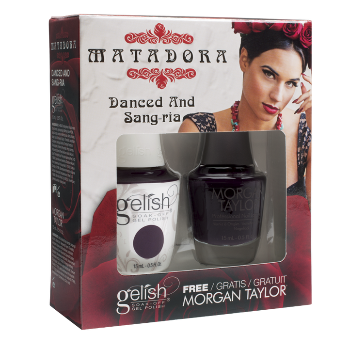 Gelish Vernis UV + Morgan Taylor Danced and Sang-ria 15mL