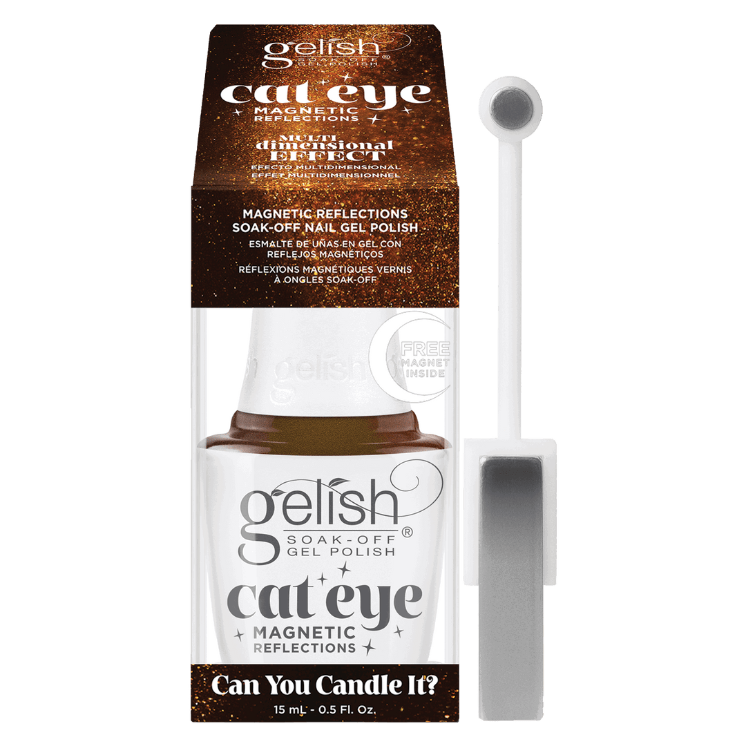 Gelish Vernis Gel Magnétique Can You Candle It ? 15mL Cat Eye orange rose