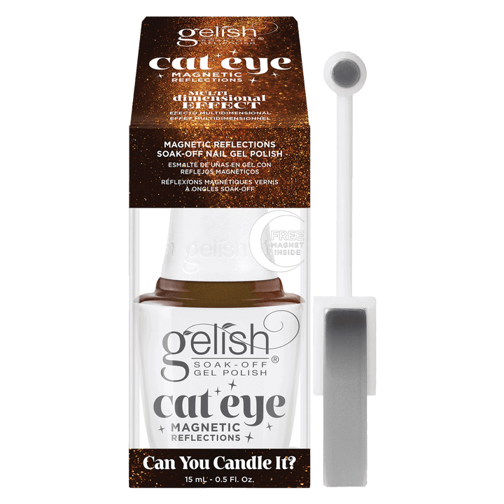 Gelish Vernis Gel Magnétique Can You Candle It ? 15mL Cat Eye orange rose