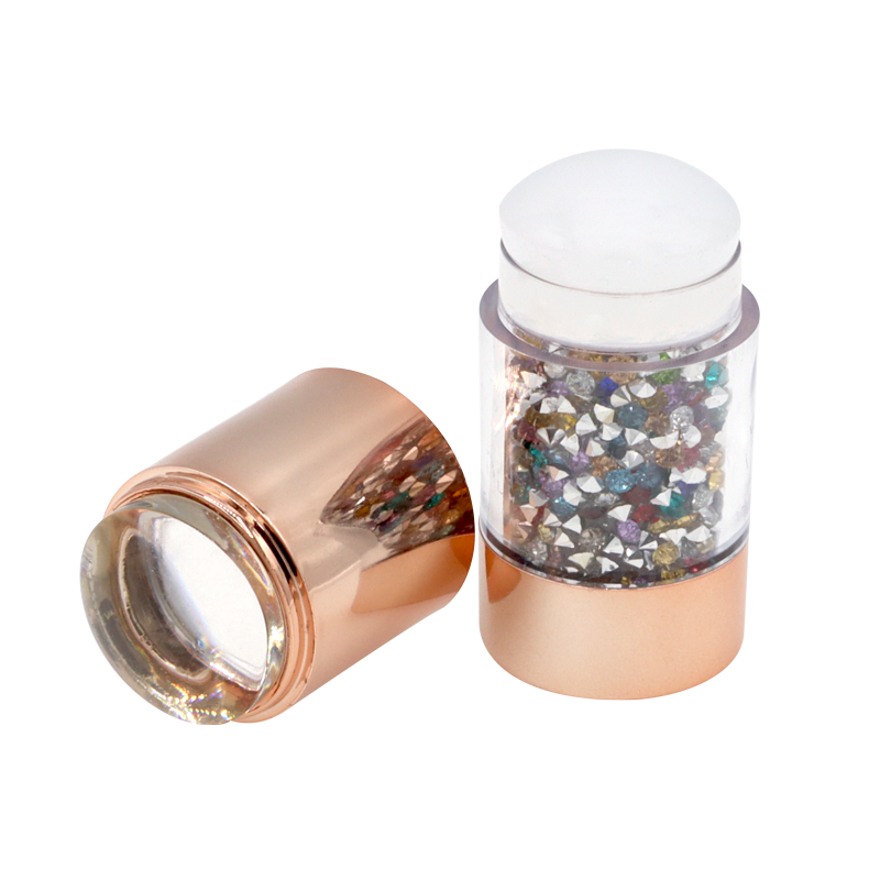 Grattoir et tampon pour stamping XL Or Rose & Pierres (26mm)