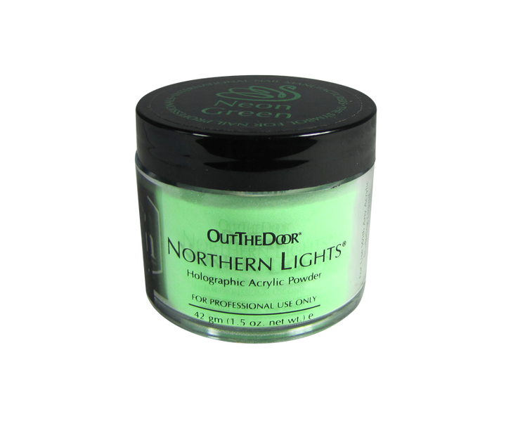 INM Powder Northern Light Holographic Neon Green 1.5oz