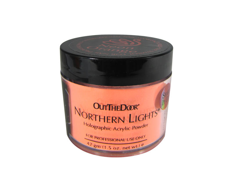poudre acrylique neon orange