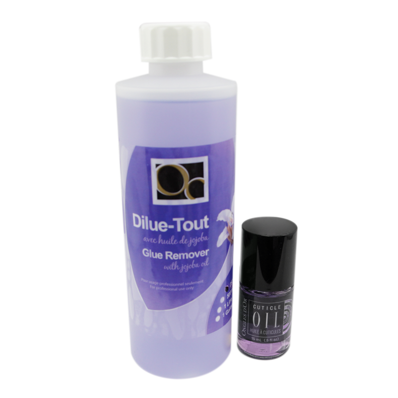 kit pour fondre les faux ongles avec dilue tout