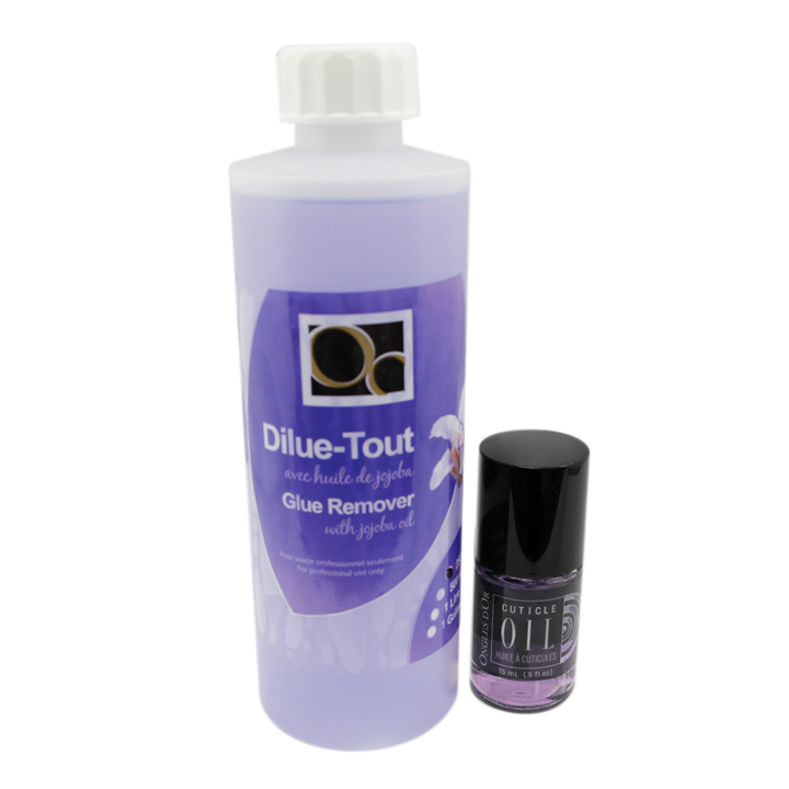 Kit dilue tout avec éponge pour retirer faux ongles