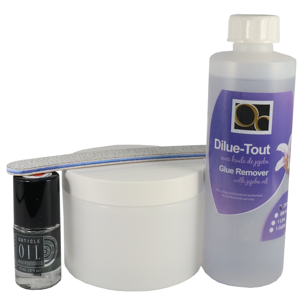 Kit Fonte ongles avec éponge pour retirer faux ongles