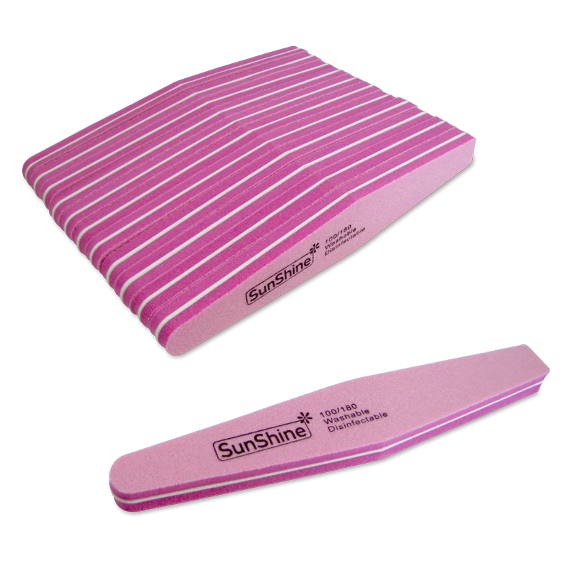 SunShine Pink Sponge Nail File 100/180