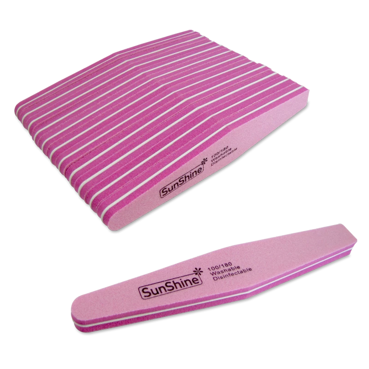 SunShine Pink Sponge Nail File 100/180