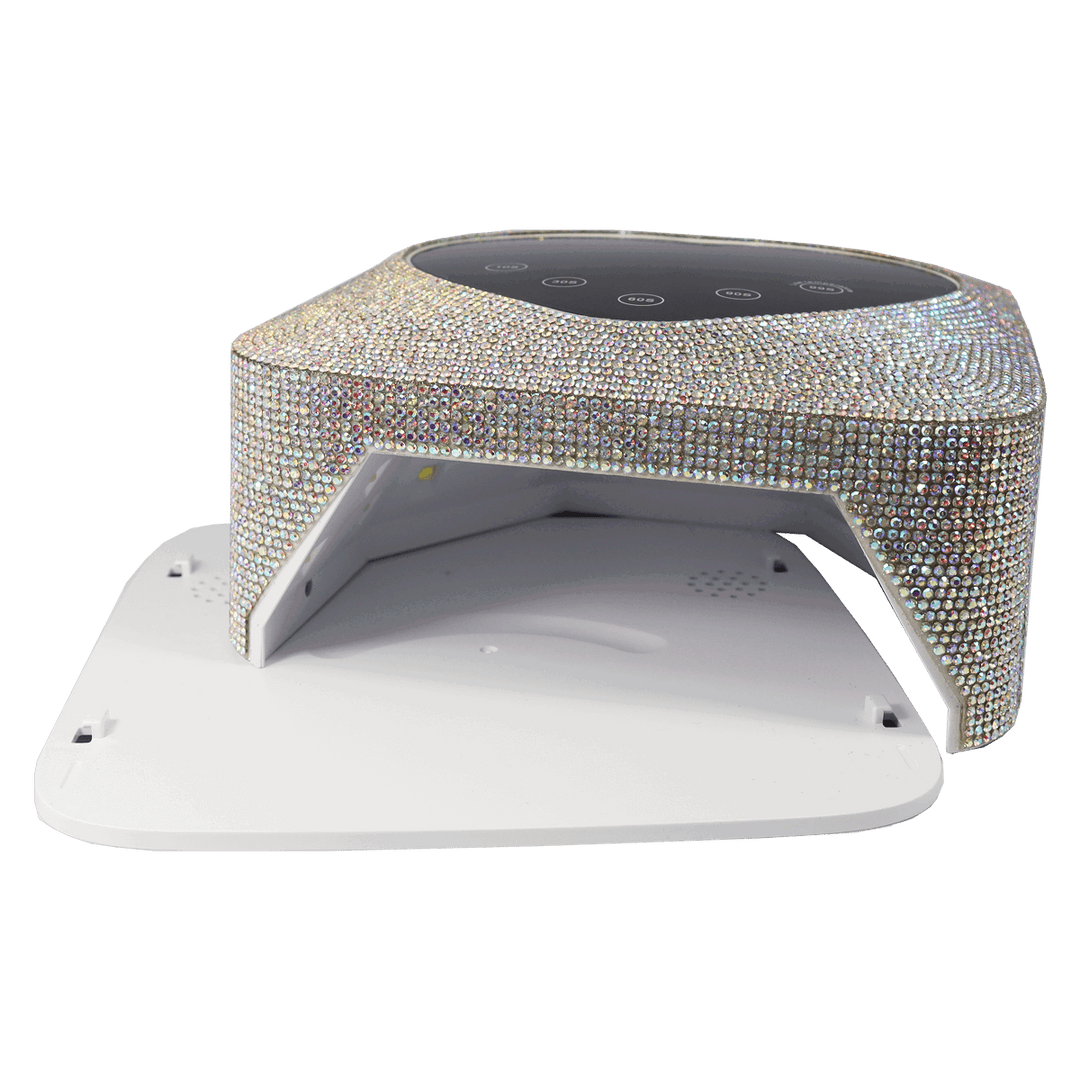 Lampe UV/LED 72W Coeur Rose et Brillants Rechargeable