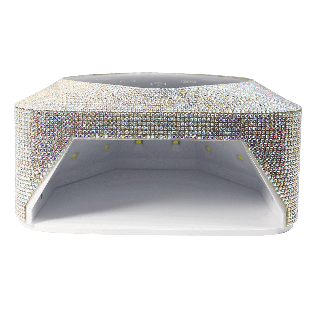 Lampe UV/LED 72W Coeur Rose et Brillants Rechargeable