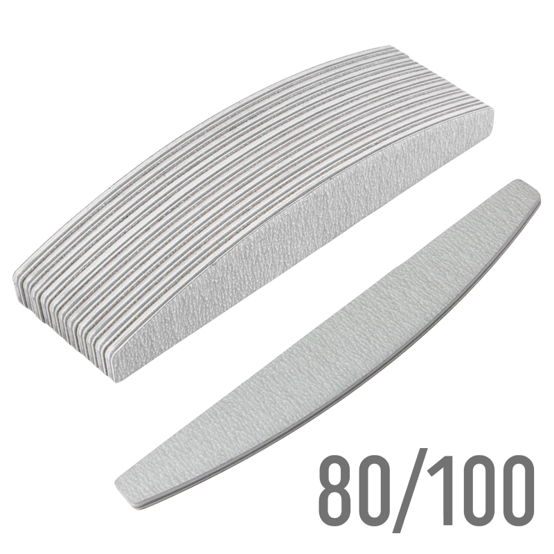 Half Moon Nail Files Zebra 80/100 W
