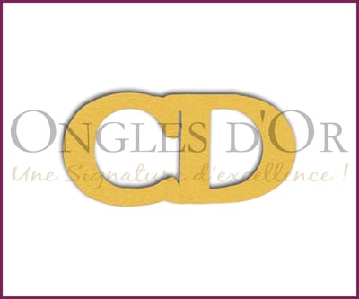 Logos Métalliques Décoratifs Or Christian Dior