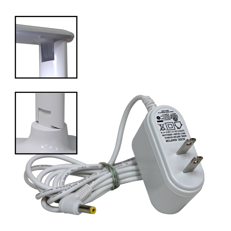 LED Table Lamp - 10 Watts - White with LCD Display 110 V
