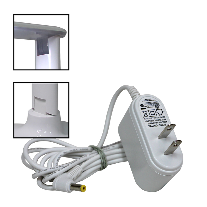 LED Table Lamp - 10 Watts - White with LCD Display 110 V