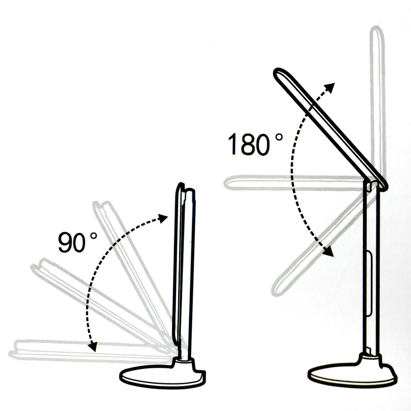LED Table Lamp - 10 Watts - White with LCD Display 110 V