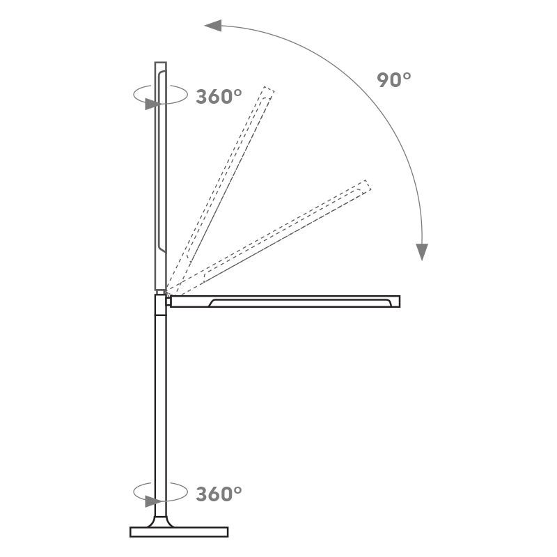 Lampe de Table LED SR03 Blanche 9W 110V pivotante