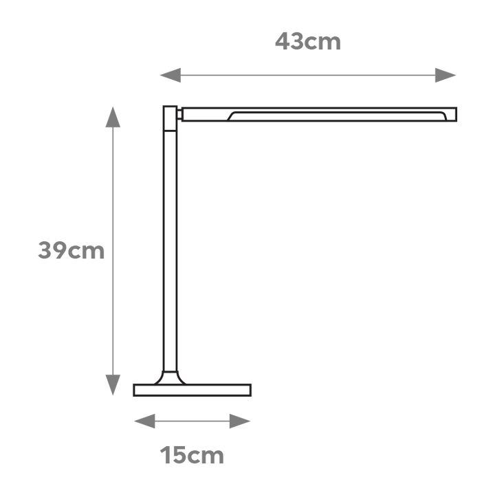 Lampe de Table LED SR03 Blanche 9W 110V dimensions