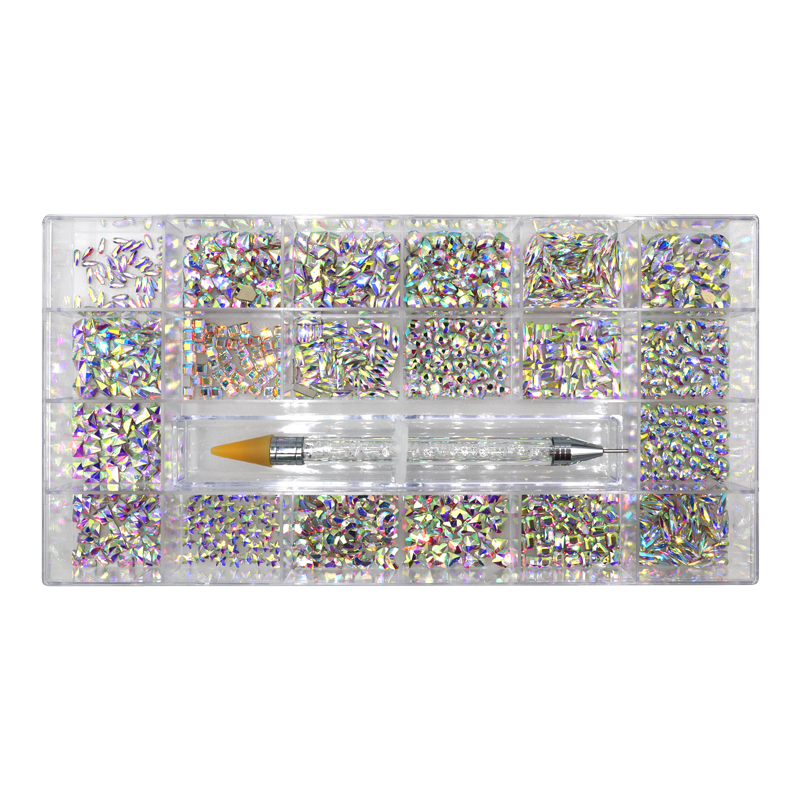 Luxury Nail Art Kit + Picker Tool #4 - Special Shapes AB