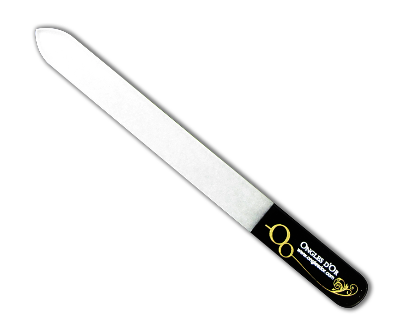Glass Nail File with Ongles d'Or Logo