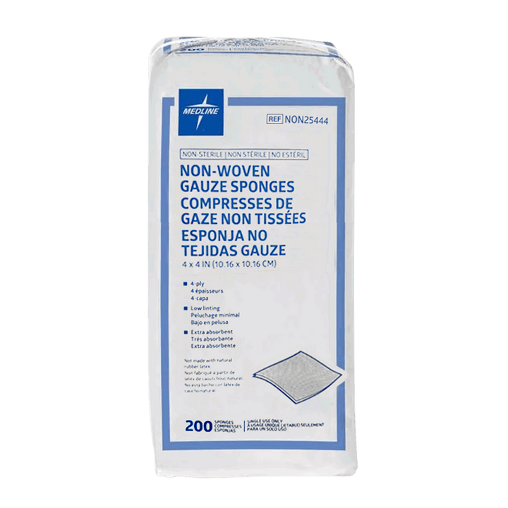 4x4 Non-woven Gauze Sponge Medline Avant Gauze 4-Ply 200pcs