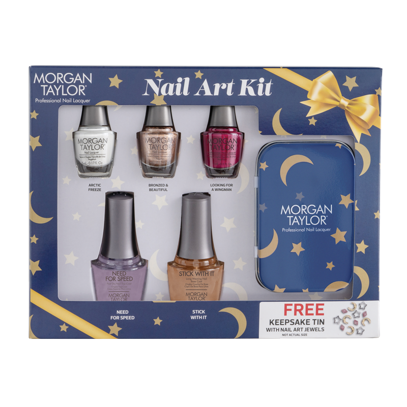 Morgan Taylor Champagne and Moonbeams Ens. Nail Art